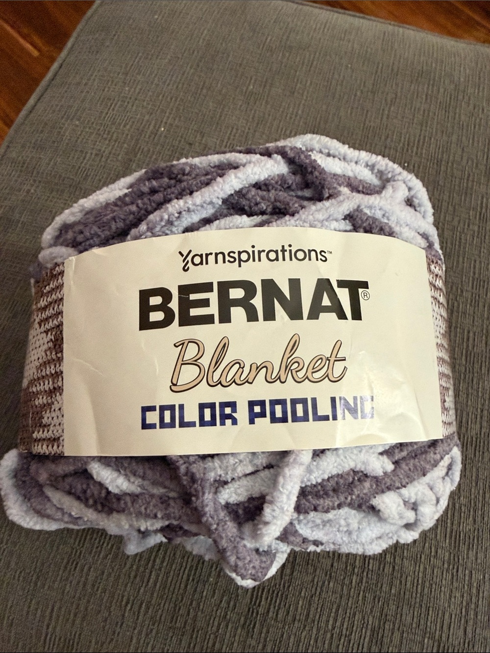 Bernat Blanket Color Pooling Yarn - Lavender & Light Gray